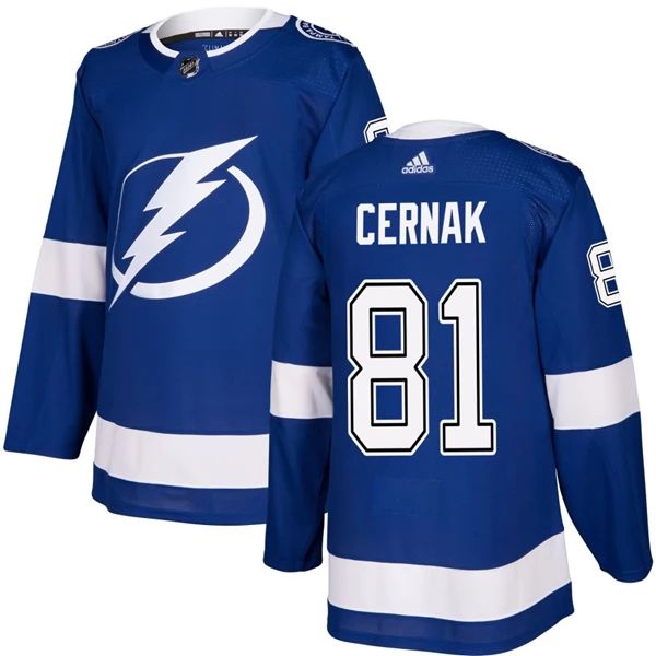 Damen Tampa Bay Lightning Trikot Erik Cernak 81 Blau Authentic